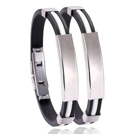 Apus Ion Therapeutic Lympunclog Titanium Wristband Pro, Sugarfirm Titanium Detox Lymph Unclog Wristband Pro Overalls Titanium Wristband Adjustable Bracelet Jewelry Gift For Men Women (2 PCS-White)