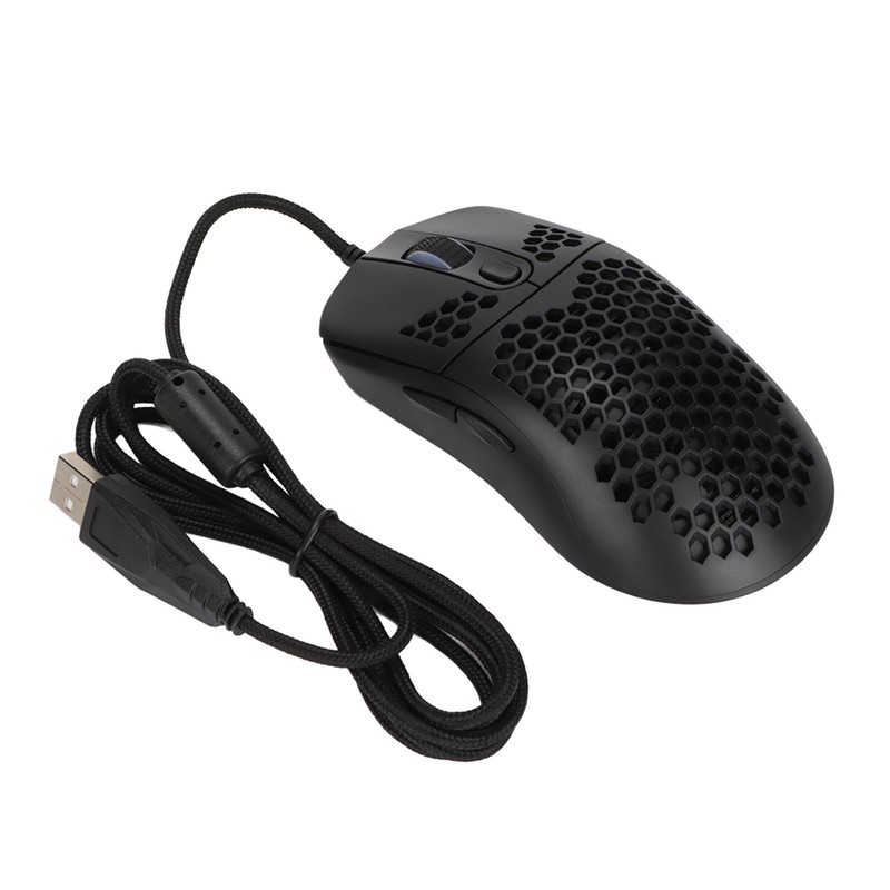 Mechanical Mouse RGB Backlight 6400DPI Ergonomic Honeycomb Usb Wired Gaming
