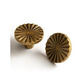 BEILEIOU Tiradores de cajón de gabinete de latón antiguo Pomos clásicos vintage planos Tiradores de cajón de aleación de zinc Pomos de cajón de diseño elegante Manijas de hardware para gabinete de
