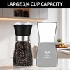Premium Salt and Pepper Grinder Set of 2, 6 oz