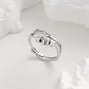 GWAWG Anxiety Rings 2PCS Sterling Silver Plated Rings Fidget Ring,