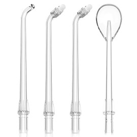 Water Flosser Replacement Nozzles - 360° Rotatable Jet Tips, Durable ABS Plastic, 4 pcs