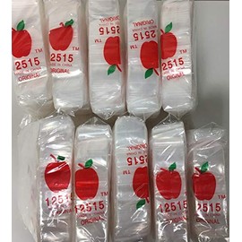 10000 Apple Brand 12515 1.25x1.5 2mil Clear Resealable Bags 10,000 Baggies 1.25"x1.5"