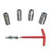CGXYK 4-Size T-Handle Spark Plug Socket Set (14mm/16mm/18mm/21mm), Universal 5/8"