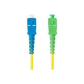 1 m LANBERG Mono SC/APC-SC/UPC SIMPLEX G657A1 LSZH YELLOW
