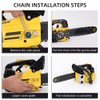 4 Pack 14 Inch Chainsaw Chain Set 52 Drive Links,