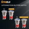 STARELO 10Amp Latching Push Button Switch, Rear Lights, 12V 24VDC