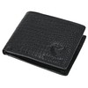 GERMANUS Leather Wallet (Black Croco), Black crocodile., Classic