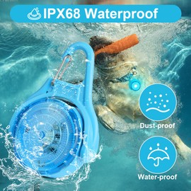 AUAUY 2 Pack LED Dog Collar Light, 4 Modes USB Rechargeable Light Up Dog Collar Light, IP68 Waterproof Pet Collar Light, LED Safety Light for The Dark for Running Jogging Walking Dog Collar-Blue