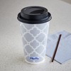 Hefty Paper Disposable Hot Cups with Lids, Leak-Resistant Disposable Coffee