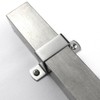 JfwuHap Square Pipe Clamp 10 Pcs, Stainless Steel, Silver, 30mm