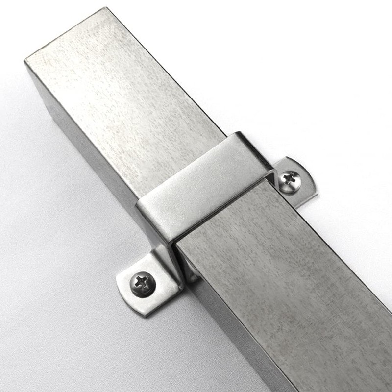 JfwuHap Square Pipe Clamp 10 Pcs, Stainless Steel, Silver, 30mm