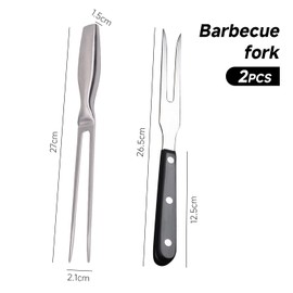 TVSVKWE 2 Pieces Stainless Steel Barbecue Forks, Outdoor Picnic Tools, Cooking Accessories, Food Forks, Kitchen Tools.