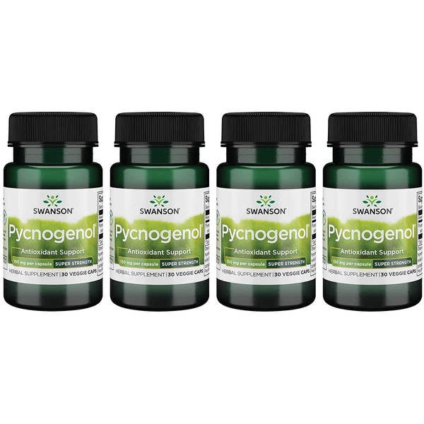 Swanson Pycnogenol - Super Strength 150 mg 30 Veg Caps 4 Pack