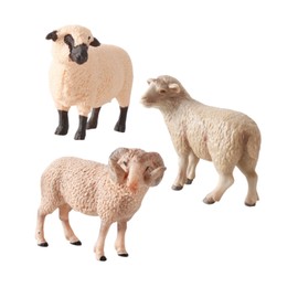 F Fityle Simulated Animal Model Set Goats Figurine Crafts Flower Pot Decor Lifelike Sheep Figures Educational Toy Statue for Boys Girls, Sheep