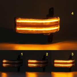 Mynoway LED Dynamic Side Mirror Blinker Light Replacement for Silverado Sierra 1500/ 2500HD/ 3500HD Pickup Truck 2015-2019, Sequential Switchback Turn Signal Lamp, Replace OE GM23444105, GM23444106