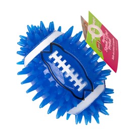 Gnawsome 4.5" Spiky Squeak & Light Football for Dogs - Durable, Rubber Bouncy Puppy Fetch & Chew Toy for Your Pet, Colors Will Vary for All Breed Sizes