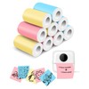 3 Colors Mini Printer Sticker Paper, 9 Rolls