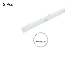 sourcing map Fiberglass Heat Shield Sleeve 1m x 7mm Insulation Protect Sleeving Pipe for Cable Wire Wrap, Pack of 2