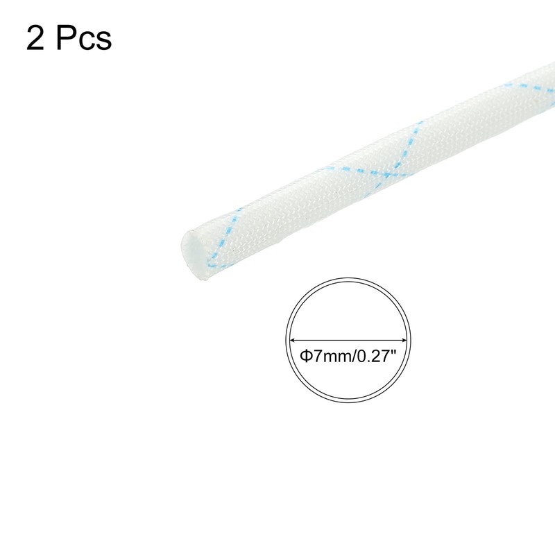 sourcing map Fiberglass Heat Shield Sleeve 1m x 7mm Insulation