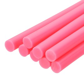 uxcell 8 Pcs Mini Hot Glue Sticks, 0.28" Dia x 7.87" Long EVA Glue Gun Sticks, Pink Mini Hot Melt Glue Sticks for DIY Craft Sticky Projects