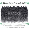 6 Packs Goddess Locs Crochet Hair 8 Inch Grey Crochet