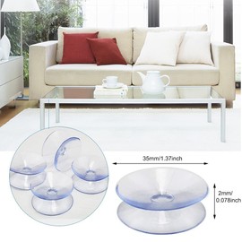 10 Piezas Ventosa de Doble Cara Ventosas Transparentes Ventosas para Vidrio para Variedad Superficies Lisas Vidrio Ventana Azulejos Espejos Evite que Superficie Mesa Vidrio Se Deslice Ventosas (35mm)