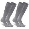Dsource Youth Soccer Socks, Athletic Long Tube Gray Football Socks
