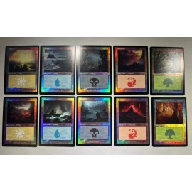 MTG Magic Retro Land Set Innistrad Remastered IND Lot - 10 Card Land Set FOIL