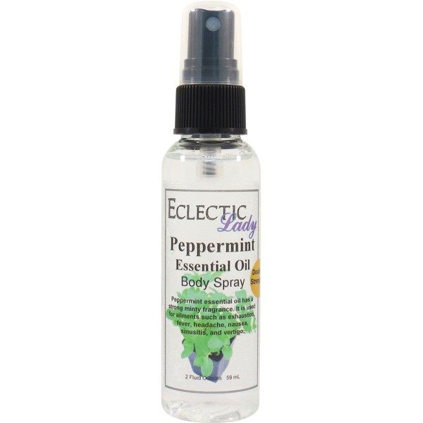 Peppermint Essential Oil Body Spray (Double Strength), 2 ounces