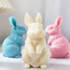 3D Rabbit Candle Silicone Molds Easter Bunny Resin Casting Mould