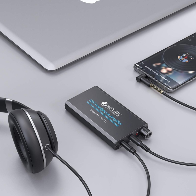 eSynic HiFi 16-300Ω Hetphone Amplifier 3.5mm Jack for MP3 MP4