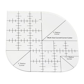 LGEGE Acrylic Curved Corner Cutter Ruler, Sewing Patchwork Ruler for Designers and Tailors, Perfect for Drawing, DIY Quilt, Sewing Project