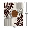 LGhtyro Extra Long Mid Century Modern Shower Curtain - Brown