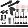 CCJH 5.5FT Ceiling Mount Sliding Barn Door Hardware Kit Low
