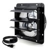 Hipoilk 10 Inch Shutter Exhaust Fan, Wall Mount Attic Fan