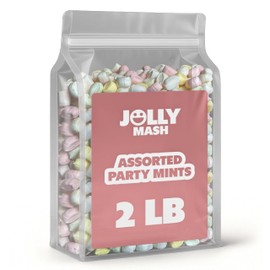 Assorted Pastel Party Mints Candy | 2 LBS | Soft Buttermints For After Dinner Bulk Bag