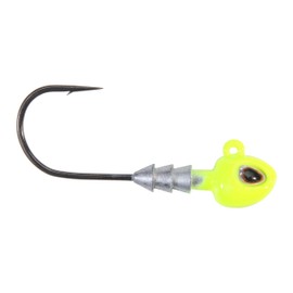 Berkley Fusion19 Hybrid Jighead, Chartreuse, Size 1/0 Hook, 1/8 oz, Sticky Sharp Hook Point, Conical Bait-Keeper, High-Def Details and Realistic 3D Eye