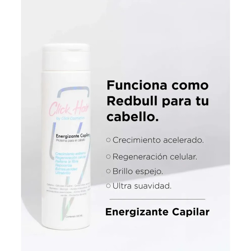 Tratamiento Capilar Click Hair para Crecimiento Saludable con Aminoácidos