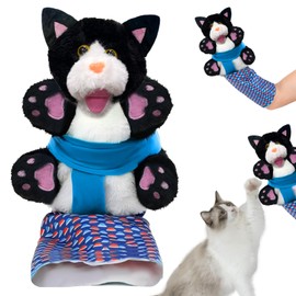 TECHEEL Cat Wrestler Puppet Cat Doll Hand Puppets for Children Cats Hand Puppet Interactive Cat Toy Hand Puppet Cat Funny Cats Doll Cat Doll Wrestler Gifts for Cat Lovers
