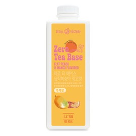 Seoul Factory Zero Tea Base Flat Peach Mango Flavor, 1.2kg, 1 piece / 서울팩토리 제로 티 베이스 납작복숭아 망고향, 1.2kg, 1개