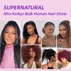 EV&ET Afro Kinkys Bulk Human Hair, Fluffy Soft Kinky Curly
