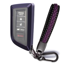 Soft TPU Car Key Fob Cover Protector Compatible with 2022 2023 Acura MDX RDX, Purple-for 5 Buttons, Universal
