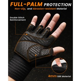 ATERCEL Fitness Gloves Men Women Training Gloves Strength Training Wrist Band Gloves for Crossfit, Weightlifting, Gym Body Training