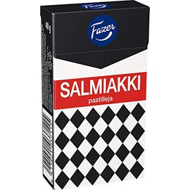 Fazer salty liquorice SALMIAKKI 40g x 1 box Finland production