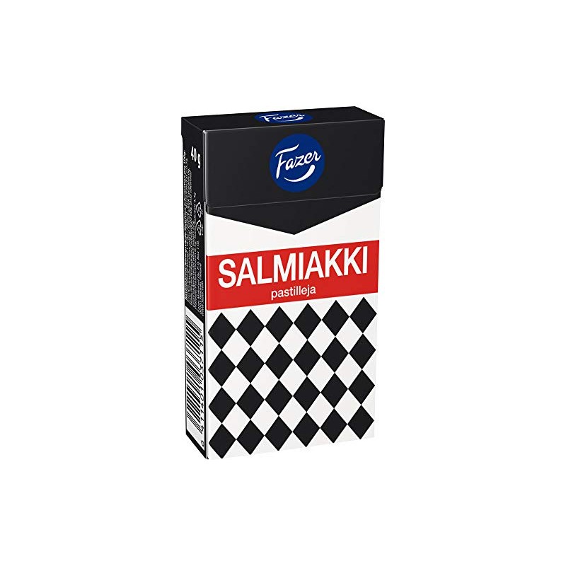 Fazer salty liquorice SALMIAKKI 40g x 1 box Finland production