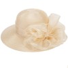 UTOWO Women Kentucky-Derby Organza-Sun-Hat with Bow, Church, and Fascinators Bowler