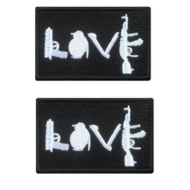 Love Funny Patch Hook and Loop Tactical Morale - Parche bordado militar, 2 unidades