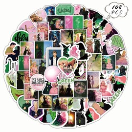 Wiked Stickers 105 Pcs Waterproof Funny Cartoon Witch Stickers for Laptop Water Bottle Skateboard Phone Scrapbook Luggage Computer Car Bike Helmet,Vinyl Trendy Cute Decals for Teens Adults