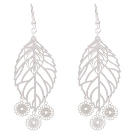 Boho Geometric Filigree Rhombus Shape Tiered Dangle Drop Statement Earrings, Metal, not known